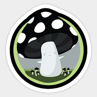 Agender Pride Mushroom Sticker